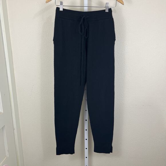 NAP Loungewear Fit-Midi 100% Cashmere Joggers Womens M Medium Black $299 - Picture 2 of 7
